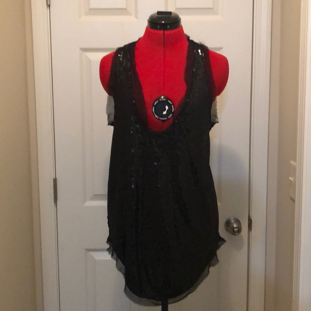 2 for $13 KAS New York Black Sequin Tank Top